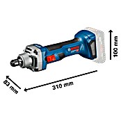 Bosch Professional AMPShare 18V Akku-Geradschleifer GGS 18V-20 (18 V, Ohne Akku, Leerlaufdrehzahl: 24.000 U/min, Kunststoffkoffer) | BAUHAUS