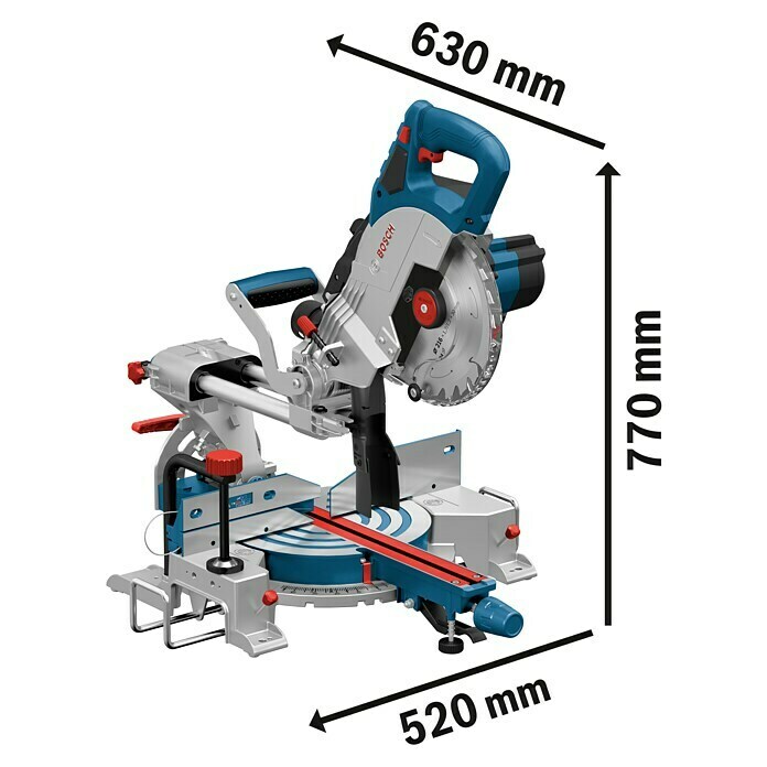 Bosch Professional AMPShare 18V Akku-Kapp- & Gehrungssäge GCM 18V-216 DC Biturbo (18 V, Ohne Akku, 2.500 U/min - 4.500 U/min) | BAUHAUS