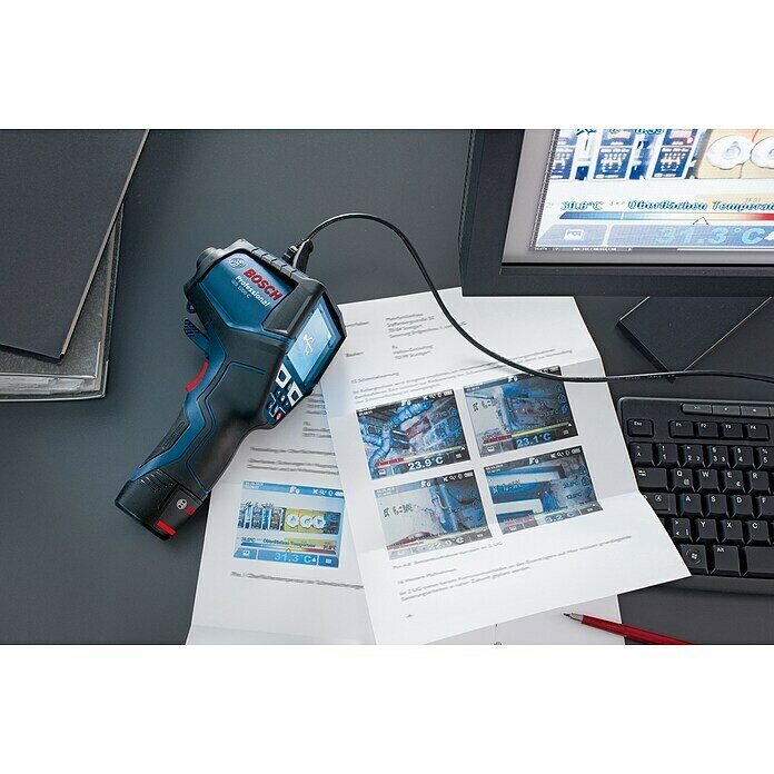 Bosch Professional Wärmebildkamera GIS 1000 C (Anzahl Akkus: 1 Akku,  Messbereich Temperatur: -40 °C bis +1.000 °C)