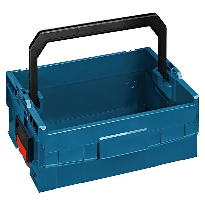Bosch Professional Werkzeugkoffer LT-Boxx 170 - L x B x H: 44 x 34,5 x 18,5 cm, ABS - Offene blaue Kunststoff-Werkzeugkiste mit schwarzem Klappgriff zur Werkzeugaufbewahrung und zum Transport.