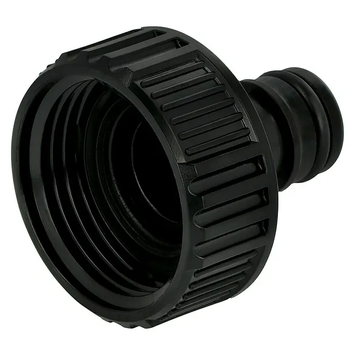 Neptun Schlauchkupplungs-Set - 5 -tlg. - Schwarzer Gartenschlauchanschluss mit robustem Gewinde für sichere Verbindungen und zuverlässige Wasserversorgung im Garten.