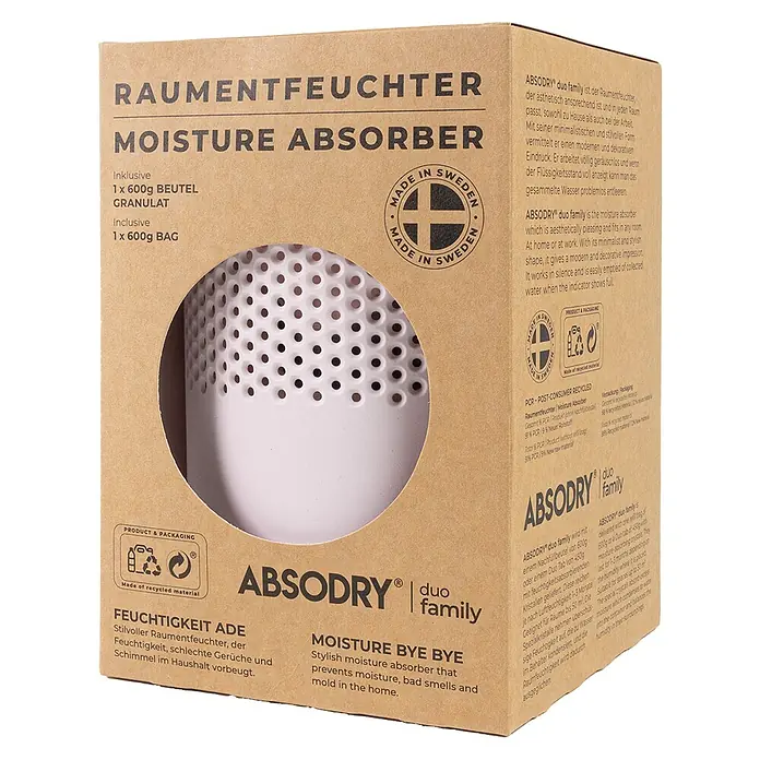 Absodry Duo Family Luftentfeuchter Series 6 - Pink, 1 Mon - 3 Mon - Produktverpackung des Raumentfeuchters "Absodry Duo Family".