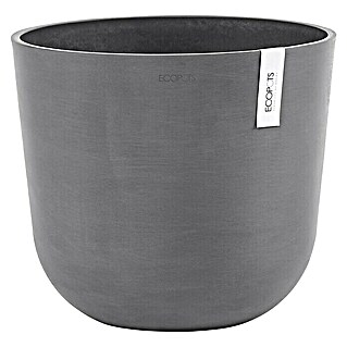 Ecopots Oslo Pflanztopf (Außenmaß (Ø x H): 35 x 30,5 cm, Kunststoff, Grau)