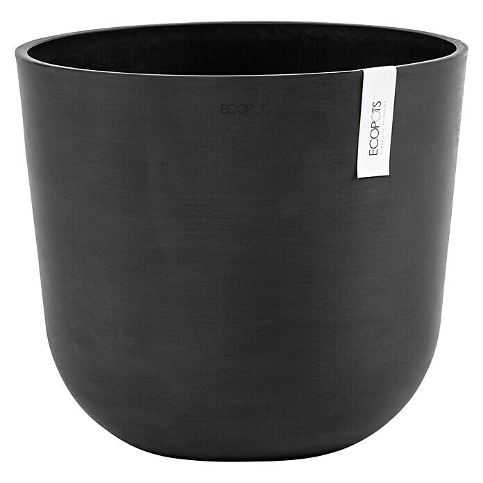 Ecopots Oslo Pflanztopf (Außenmaß (Ø x H): 35 x 30,5 cm, Kunststoff, Dunkelgrau) | BAUHAUS