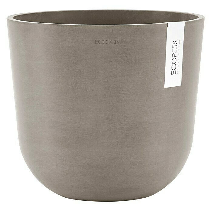 Ecopots Oslo Pflanztopf (Außenmaß (Ø x H): 25 x 21,8 cm, Kunststoff, Braungrau) | BAUHAUS