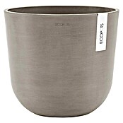 Ecopots Oslo Pflanztopf (Außenmaß (Ø x H): 25 x 21,8 cm, Kunststoff, Braungrau) | BAUHAUS