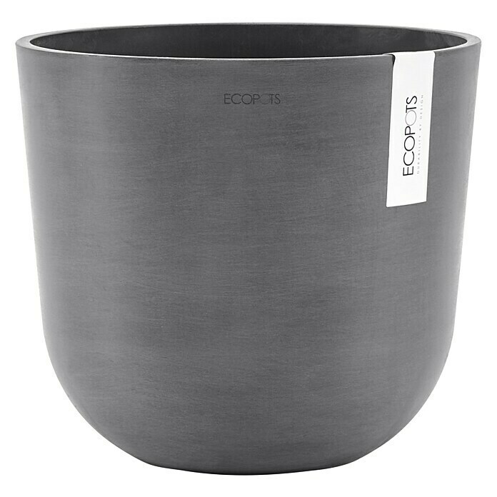 Ecopots Oslo Pflanztopf (Außenmaß (Ø x H): 25 x 21,8 cm, Kunststoff, Grau) | BAUHAUS