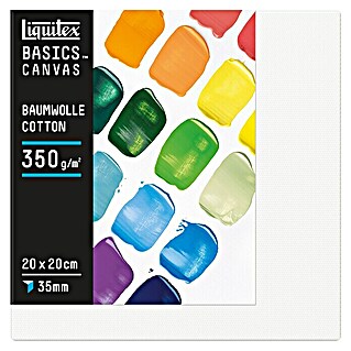 Liquitex Basics Keilrahmen Canvas Deep Edge (20 x 20 x 3,5 cm, Baumwolle, 3-fach grundiert)