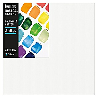 Liquitex Basics Keilrahmen Canvas Deep Edge (30 x 30 x 3,5 cm, Baumwolle, 3-fach grundiert)