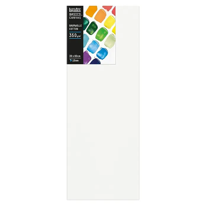 Liquitex Basics Keilrahmen Canvas - 80 x 30 x 1,9 cm, Baumwolle, 3-fach grundiert - Liquitex Basics Keilrahmen 30x80 cm mit 350 g/m² Baumwolle, ideal für Acryl- und Ölmalerei. Perfekt für Anfänger und professionelle Künstler.