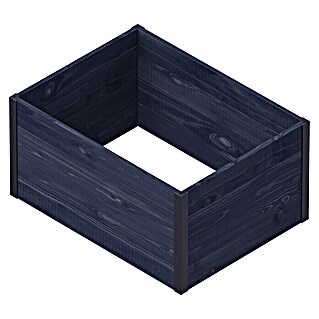 Upyard Hochbeet Gardenbox I-Box (80 x 60 x 40 cm, Holz, Schwarz)