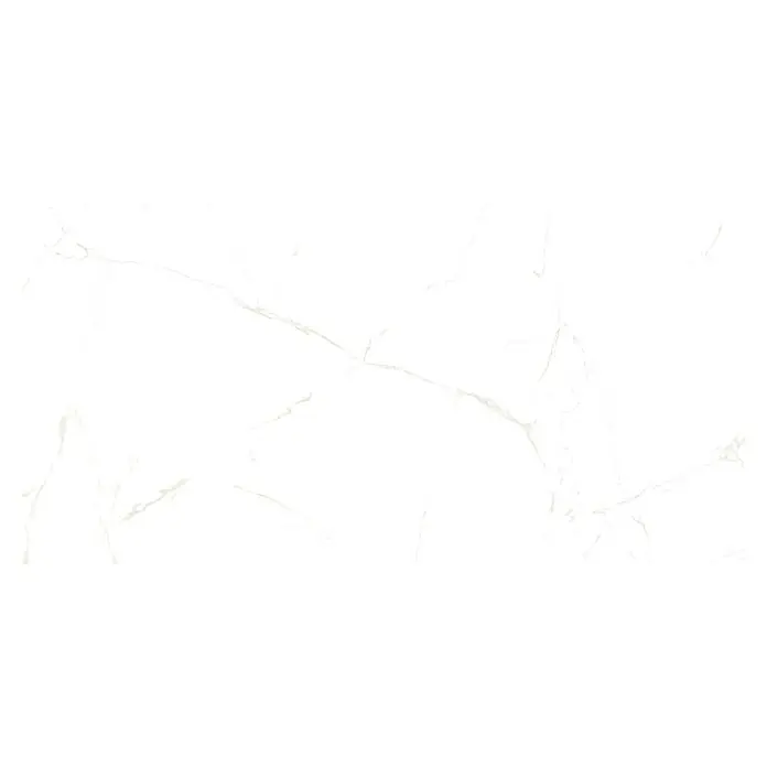 Feinsteinzeugfliese Marble Neo Cala - 60 x 120 cm, Weiß/Gold, Glänzend - Elegante weiße Marmorfliese mit subtilen grauen Adern, ideal für stilvolle Innenräume. Hochwertige Optik für anspruchsvolle Designprojekte.
