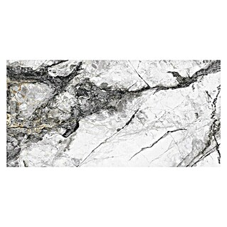 Granitogresne ploščice Marble Visage (60 x 120 cm, Temno siva, Sijaj)