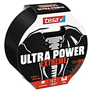 Tesa Ultra Power Ducttape Extreme (Zwart, 10 m x 50 mm)