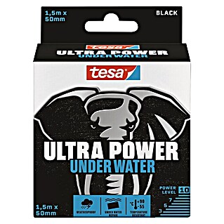 Tesa Ultra Power Unterwasser-Klebeband Under Water (Schwarz, 1,5 m x 50 mm)