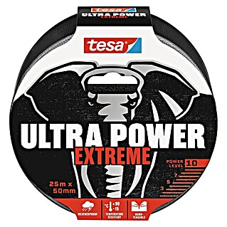 Tesa Ultra Power Reparaturgewebeband Extreme (Schwarz, 25 m x 50 mm)