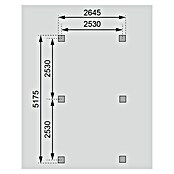 Karibu Pavillon Kirn (L x B: 517,5 x 264,5 cm, Anthrazit)