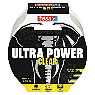 Tesa Ultra Power Reparaturklebeband Clear (Transparent, 10 m x 50 mm)