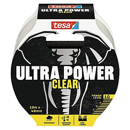Tesa Ultra Power Reparaturklebeband (Transparent, 10 m x 50 mm)