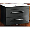 Camargue Stella Waschtischunterschrank (47 x 80 x 55 cm, 2 Schubkästen, Mit Beleuchtung, Grafit)