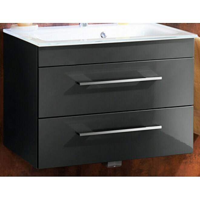 Camargue Stella Waschtischunterschrank  (79,4 x 48,8 x 55 cm, Grafit)