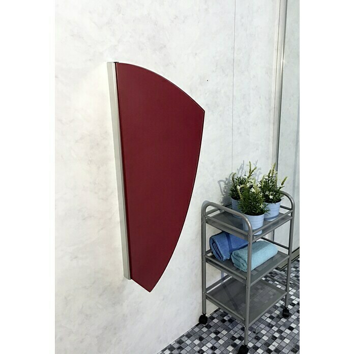 GEO Urinal-Trennwand Segel50 x 90 cm, Glas, Rot Left Side View