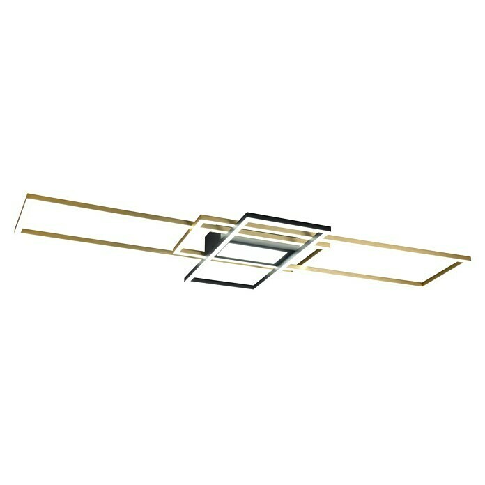 Trio Leuchten LED-Deckenleuchte Irvine (60 W, L x B x H: 42 x 105 x 42 cm, Messing matt, Mehrfarbig) | BAUHAUS