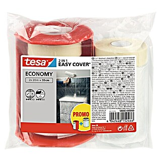 Tesa Abdeckfolie Easy Cover Economy Promo Pack (L x B: 20 m x 55 cm, Im Spender)