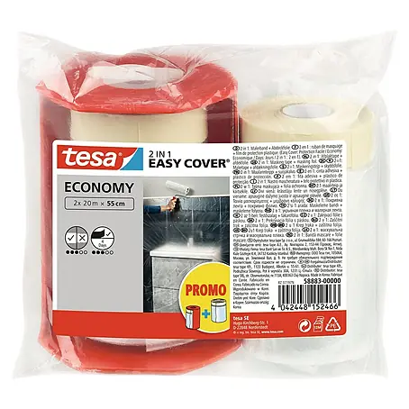 Tesa Abdeckfolie Easy Cover Economy Promo Pack