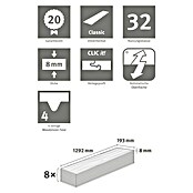 Egger Home Laminat 8/32 Classic Parkett Eiche (1.292 x 193 x 8 mm, Landhausdiele, Parkett Eiche) | BAUHAUS