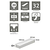 Egger Home Laminat 8/32 Kingsize Ceramic Kreide (1.292 x 327 x 8 mm, Ceramic Kreide) | BAUHAUS