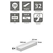 Egger Home Laminat 8/32 Kingsize Triestino Terrazzo weiß (1.292 x 327 x 8 mm, Triestino Terrazzo weiß) | BAUHAUS