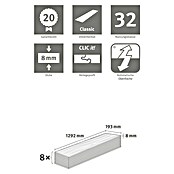 Egger Home Laminat 8/32 Classic Piagola Kastanie weiß (1.292 x 193 x 8 mm, Landhausdiele, Piagola Kastanie weiß) | BAUHAUS