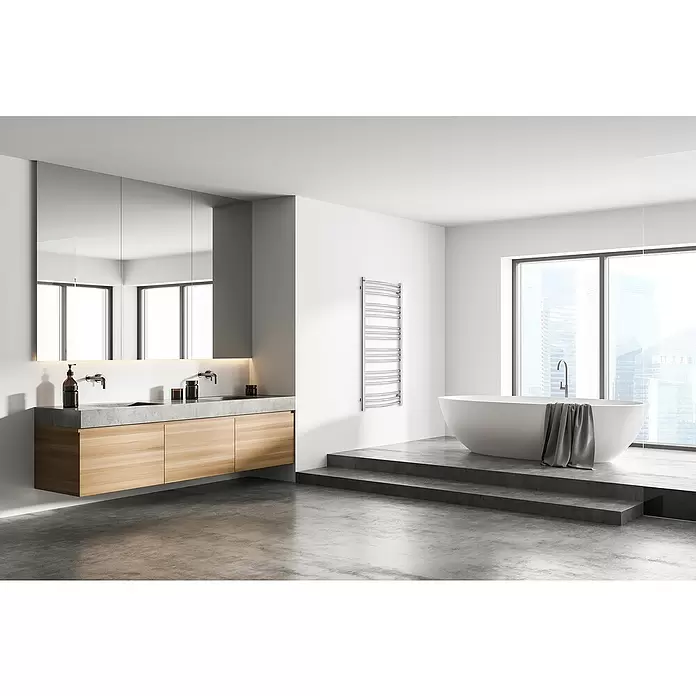 TVS Design Badheizkörper Nemo 18-500 - B x H: 510 x 1.195 mm, Wärmeleistung bei Vorlauftemperatur von 75 °C (D: 50): 158 W, Chrom - Stimmungsaufnahme