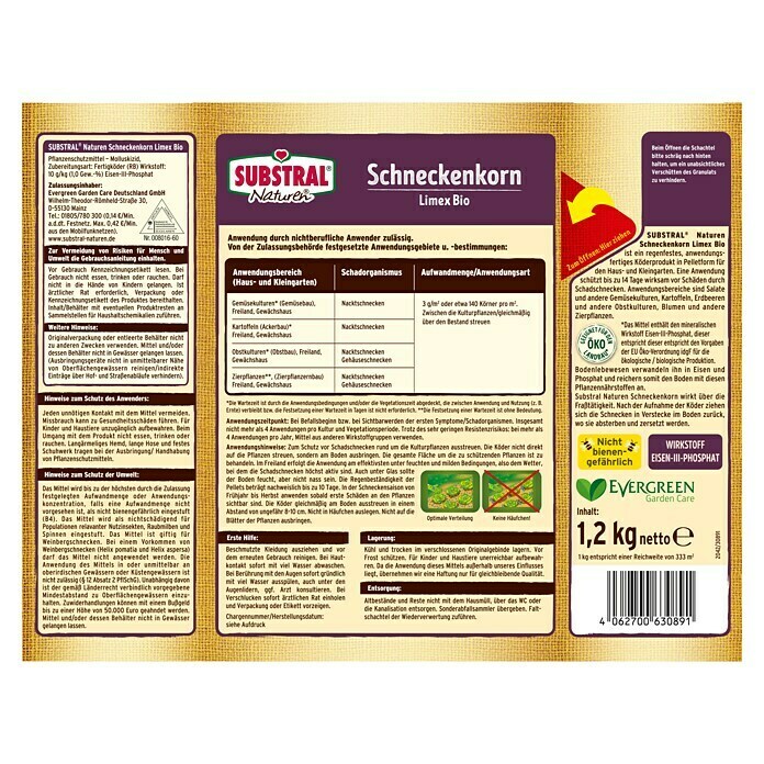 Substral Naturen Schneckenkorn Limex Bio (1,2 kg) | BAUHAUS