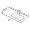 Lavabo Spectra seno derecha (46 x 91 cm, Orificios para grifo: Medio, Con desbordamiento, Blanco) | BAUHAUS