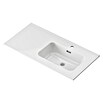 Lavabo Spectra seno derecha (46 x 91 cm, Orificios para grifo: Medio, Con desbordamiento, Blanco) | BAUHAUS