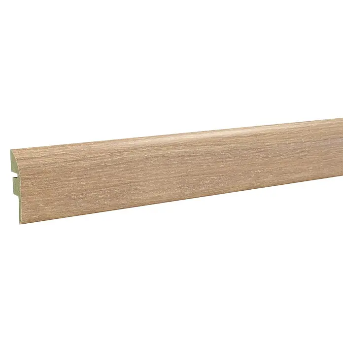 LOGOCLIC Junta de transición Sutter - 2,44 m x 42 mm x 12 mm, Pegado - Rodapié de madera de color claro. Es un producto versátil y práctico para cualquier proyecto de pavimentación.