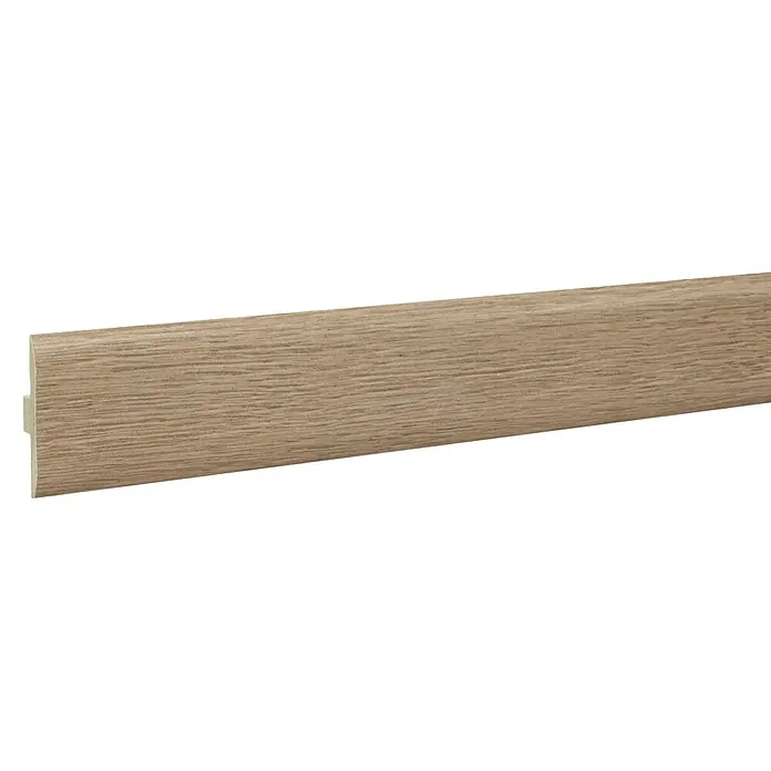 LOGOCLIC Perfil de juntas de dilatación Murano - 2,44 m x 42 mm x 10 mm, Pegado - Rodapié color madera para acabados interiores, perfecto para cubrir con estilo las transiciones de pared y suelo. Diseño robusto y fácil de limpiar.