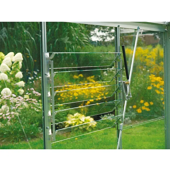 Vitavia Gewächshaus-Lüfter Sesam Liberty - Passend für: Vitavia Gewächshäuser, Vitavia Lamellen-Wandfenster - Das Gewächshausfenster mit Lamellen und Öffnungsmechanismus sorgt für optimale Belüftung und Temperaturkontrolle.