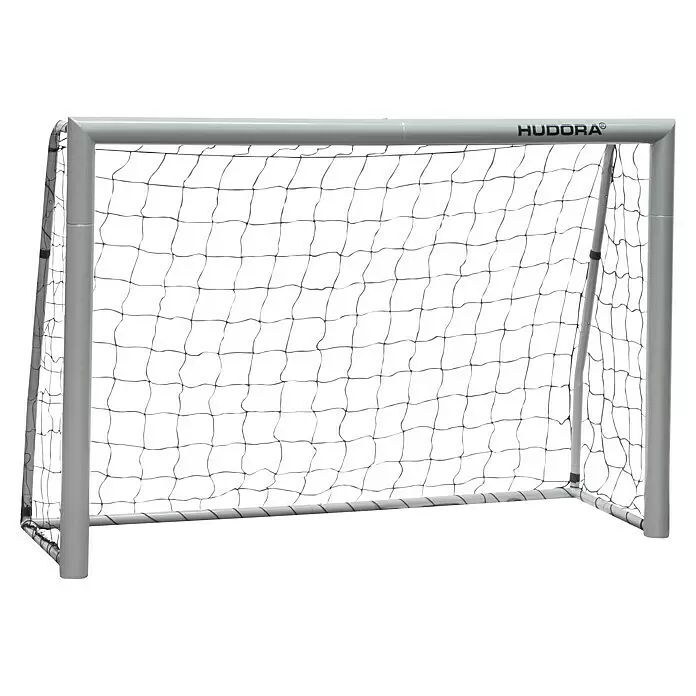 Fußballtor - 180 x 120 x 60 cm, Grau - HUDORA Fußballtor mit grauem Metallrahmen und schwarzem Netz.