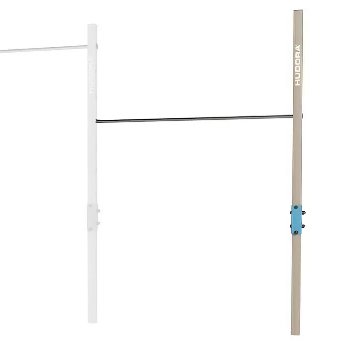 Hudora Erweiterungsmodul für Turnreck Turnreck Vario - 1.200 x 90 x 120 cm, Edelstahl, Blau/Grau, Passend für: Hudora Turnstange Vario - Detailaufnahme