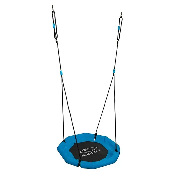 Hudora Nestschaukel Ocatgon - Durchmesser: 70 cm, Textil, Blau - Diagonale Ansicht