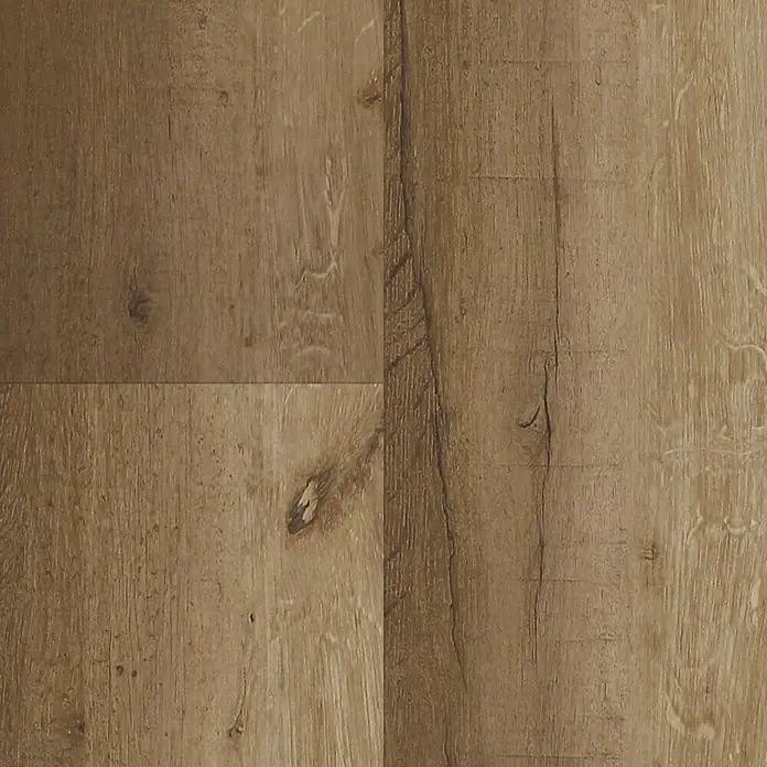 Vinylbodenmuster Sly XL Buckingham Oak - 280 x 160 x 7,5 mm, Landhausdiele - Nahaufnahme von Laminatboden mit Maserung und Textur, ideal für moderne Inneneinrichtungen.