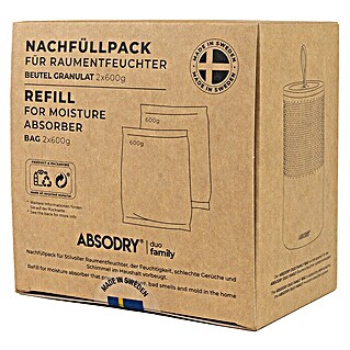 Absodry Luftentfeuchter-Nachfüllpack Duo Family (600 g, 2 Stk.)