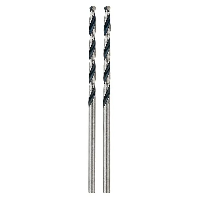 Craftomat Metallbohrer HSS-R Speed - 2 Stk., Durchmesser Bohrer: 2 mm - Zwei Bohrer mit spiralförmigen Schneiden, ideal für präzise Bohrungen in verschiedenen Materialien.