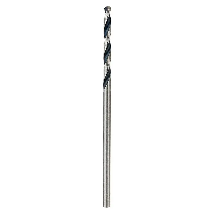 Craftomat Metallbohrer HSS-R Speed - 2 Stk., Durchmesser Bohrer: 1,5 mm - Nahaufnahme eines Schaftfräsers mit spiralförmigen Schneiden, der für präzise Metallbearbeitung entwickelt wurde.