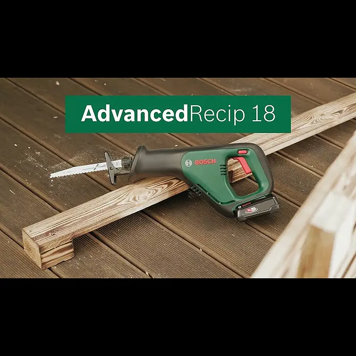 Bosch Power for All 18V Akku-Säbelsäge AdvancedRecip 18 - 18 V, Ohne Akku, Leerlaufhubzahl: 0 /min - 3.100 /min - Akku-Sbelsge AdvancedRecip 18: Sprbar geringere Vibrationen