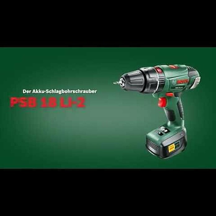 Bosch Power for All 18V Akku-Schlagbohrschrauber PSB 18 LI-2 Ergonomic (18 V, Ohne Akku, 32 Nm) | BAUHAUS