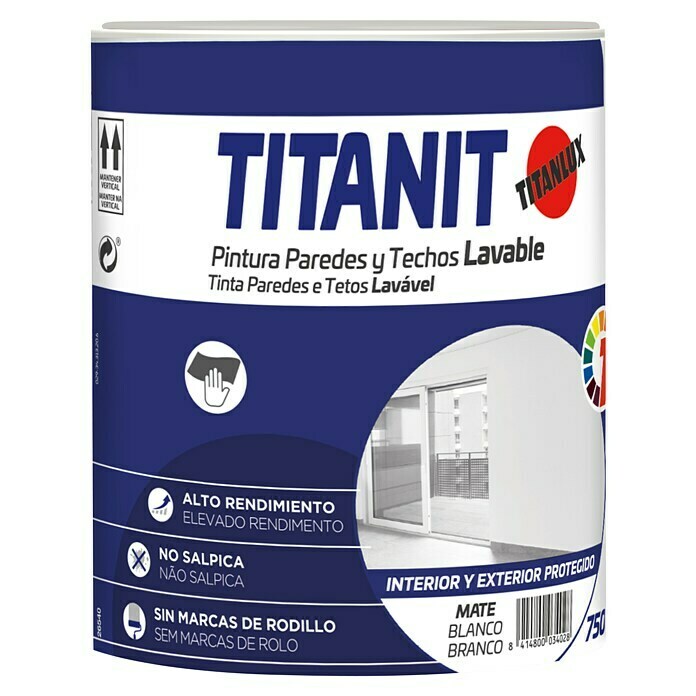 Titan Pintura para fachadas Titanit (Blanco, 750 ml, Mate)